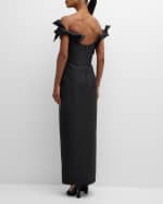 Image 3 of 6: Monique Lhuillier Off-Shoulder Bow Gown