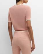 Image 5 of 6: Veronica Beard Tula Short-Sleeve Sweater