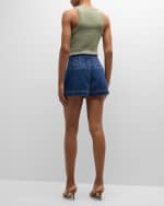 Image 3 of 6: Veronica Beard Jaffe Denim Shorts