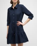 Image 5 of 6: Veronica Beard Jemila Button-Front Tiered Shirtdress
