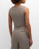 Image 5 of 6: Acler Barcroft Houndstooth Cropped Vest