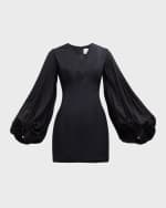 Image 1 of 6: Acler Theodore Long-Sleeve Mini Dress