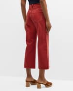 Image 4 of 6: Veronica Beard Taylor Cropped High Rise Wide Jeans