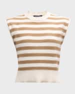 Image 1 of 6: Veronica Beard Vera Stripe Sleeveless Sweater