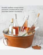 Image 2 of 2: Mikasa Faux Leather Stitched Beverage Tub