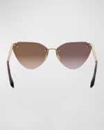 Image 5 of 5: BVLGARI Serpenti Viper Cat-Eye Sunglasses