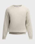 Image 1 of 6: Brunello Cucinelli Men's Mouline Cashmere Crewneck Sweater