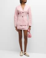 Image 5 of 6: Ganni Textured Cloqué Mini Skirt