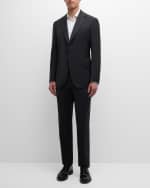 Image 2 of 6: Brioni Men's Tonal Stripe Stretch Wool Suit