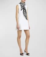 Image 4 of 4: Dolce&Gabbana Striped Silk Twill Square Scarf