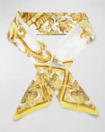 Image 2 of 4: Dolce&Gabbana Patterned Silk Twill Scarf