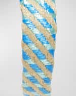 Image 3 of 3: Lele Sadoughi Striped Raffia Slim Knotted Headband