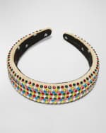 Image 1 of 3: Lele Sadoughi Alice Rainbow Crystal Headband