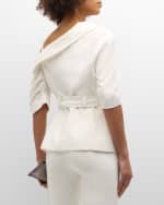 Image 4 of 6: Cinq a Sept Katie One-Shoulder Belted Top