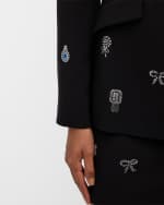 Image 6 of 7: Cinq a Sept Cheyenne Embroidered Heatset Brooches Blazer