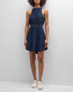 Image 2 of 6: Cinq a Sept Fern Sleeveless Cinched-Waist Mini Dress