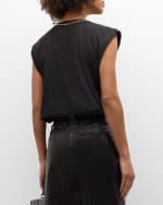 Image 4 of 6: Cinq a Sept Bella Je T'aime Necklace Sleeveless T-Shirt