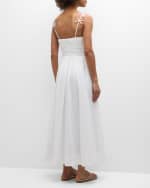 Image 4 of 6: Cinq a Sept Agnes Bow-Strap Sweetheart Midi Dress