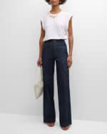 Image 5 of 6: Cinq a Sept Bella L'amour Short-Sleeve Cotton T-Shirt