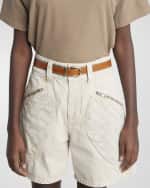 Image 2 of 2: Isabel Marant Zadd Leather Belt With Contrast Stitching