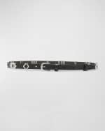Image 1 of 2: Isabel Marant Odena Leather Skinny Belt
