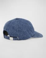 Image 2 of 2: Isabel Marant Tomas Wool-Blend Denim Baseball Hat