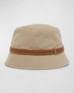 Image 1 of 2: Saint Laurent Canvas Bucket Hat With a YSL Leather Band