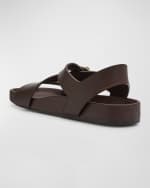 Image 3 of 6: Loewe Men's Ease Leather Buckle Sandals