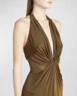 Image 5 of 5: TOM FORD Ruched Detail Halter Gown