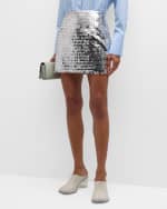 Image 2 of 6: SIMONMILLER Dizzy Sequined Mini Skirt