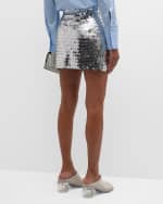 Image 4 of 6: SIMONMILLER Dizzy Sequined Mini Skirt