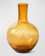 Image 2 of 4: POLSPOTTEN Crackled Glass Ball Body Vase - 19.7"