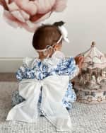 Image 4 of 4: Petite Maison Kids Girl's Jaylin Floral-Print Bubble Romper, Size 3M-4