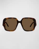 Image 1 of 5: Loewe Logo Acetate Square Sunglasses