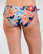 Image 3 of 4: La Blanca Tropidelic Paisley Adjustable Loop Bikini Bottoms