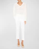 Image 3 of 3: Brochu Walker Leia Open-Stitch V-Neck Sweater