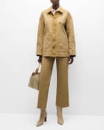 Image 2 of 6: Vanessa Bruno Dracy Corduroy-Trim Cotton Jacket