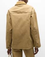 Image 5 of 6: Vanessa Bruno Dracy Corduroy-Trim Cotton Jacket