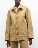 Image 3 of 6: Vanessa Bruno Dracy Corduroy-Trim Cotton Jacket