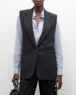Image 3 of 6: Vanessa Bruno Christen Relaxed Single-Button Vest