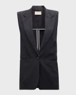Image 1 of 6: Vanessa Bruno Christen Relaxed Single-Button Vest