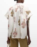 Image 5 of 6: Vanessa Bruno Cory Floral-Print Cotton Voile Blouse