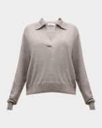 Image 1 of 6: Vanessa Bruno Dixie Heathered V-Neck Sweater