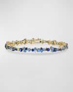 Image 1 of 2: Sydney Evan 14K Gold and Sapphire Cocktail Tennis Bracelet with Diamonds