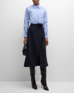 Image 5 of 6: 3.1 Phillip Lim Tie-Waist Faux-Wrap Midi Skirt