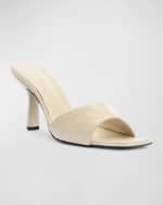 Image 3 of 4: Schutz Posseni Croco Stiletto Slide Sandals