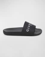 Image 2 of 6: Givenchy Boy's Embossed Logo-Print Slides, Toddlers