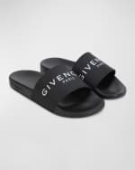 Image 1 of 6: Givenchy Boy's Embossed Logo-Print Slides, Toddlers