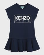 Image 1 of 3: Kenzo Girl's Classic Logo-Print Dress, Size 6-12