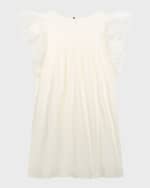 Image 2 of 2: Chloe Girl's Embroidered Flounce Sleeve Dress, Size 6-12